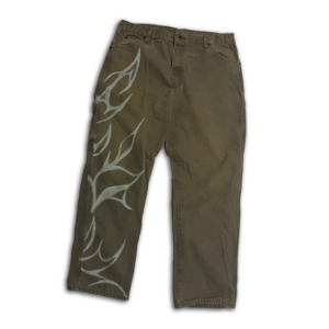 Hand-Painted Green Dickies Pants