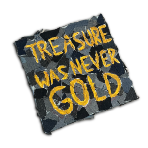 Denim Scrap Canvas Painting