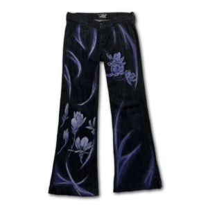 Hand-painted Flared Denim Jeans