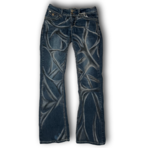 Hand-painted Low-rise Bootcut Jeans
