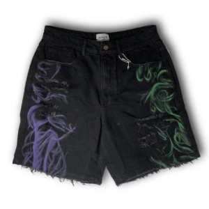 Hand-painted Frayed Jorts
